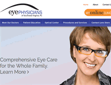 Tablet Screenshot of eyephysiciansofswva.com